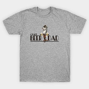 Craft Beer Llama Dad T-Shirt